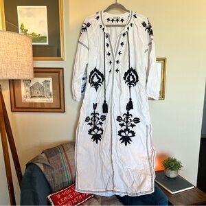Zara Embroidered Kaftan Style Maxi size S